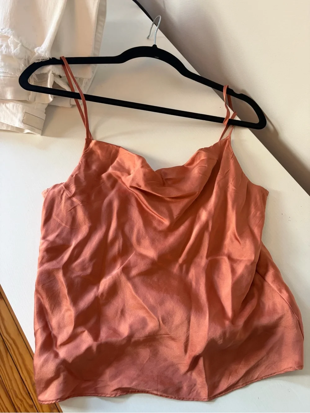 Intermix Fayette Cowl Neck Silk Camisole